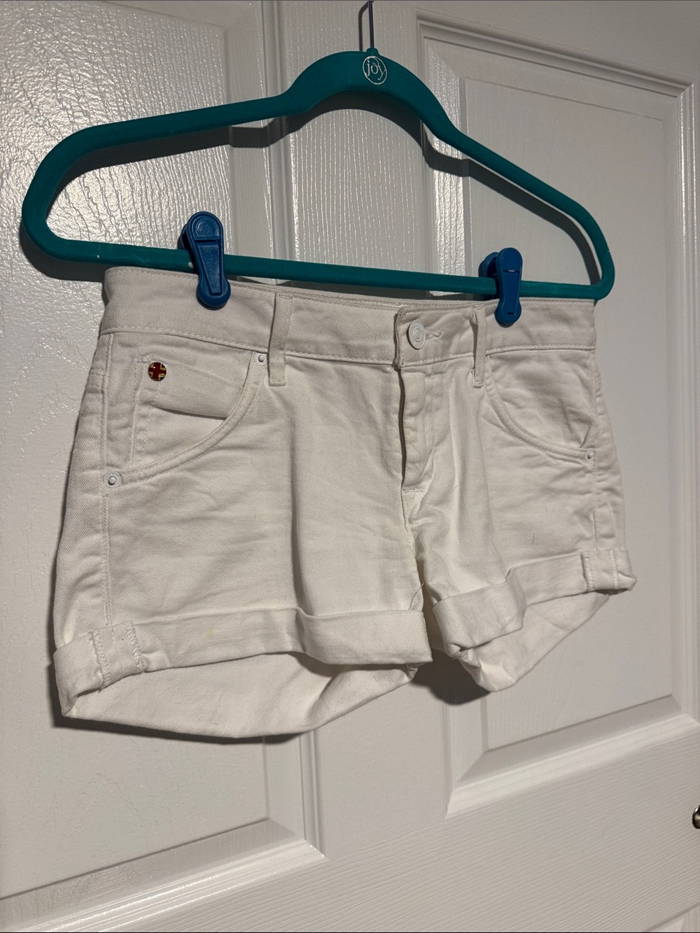 Hudson White Women’s Rolled-Hem Shorts size 25